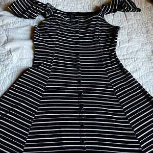 A-line striped dress